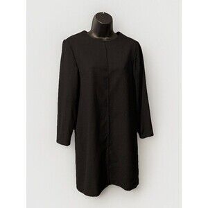 Talbots Women's Wool‎ Dress Size 8 Petite Black Fall Winter Long Sleeve